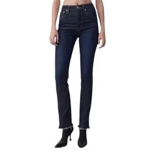 Re/Done Originals Double Needle Long Slim Jeans in Dark 97 Gently Used Size 27